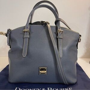 Dooney & Bourke Saffiano Leather Satchel - Slate Blue